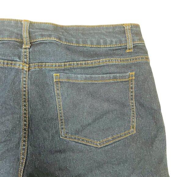 Faded Glory Womens Denim Shorts Dark Wash Size 16 - Picture 3 of 5